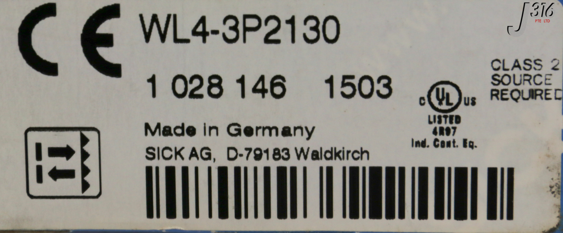 30830 SICK PHOTOELECTRIC REFLEX SWITCH, 1028146, 1503 (NEW) WL4